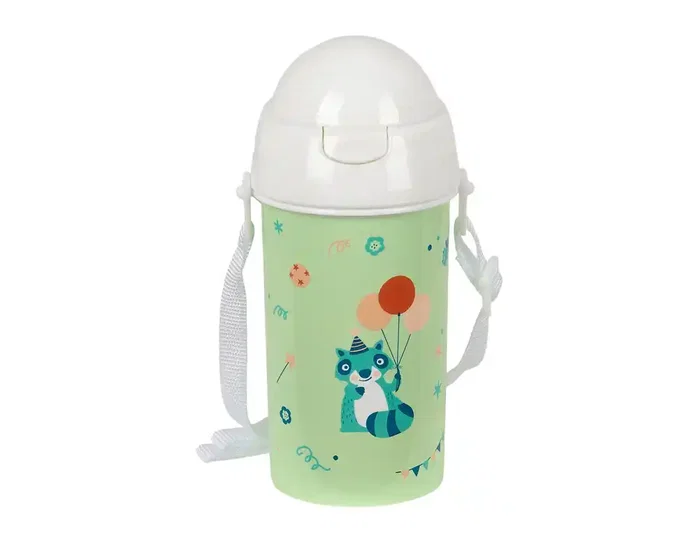 Safta Botella Preescolar Fiesta 500ml con Apertura Automática y Pajita Safta Botella Preescolar Fiesta 500ml con Apertura Automática y Pajita