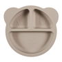 Tom et Zoe Plato Silicona Oso Gris Compartimentado Infantil Puericultura Ø 20 cm