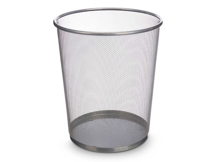 Pincello Papelera Rejilla Plata 29.5 cm Metal 34.5 x 29.5 x 29.5 cm (Set de 12)