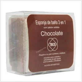 TIKIS Esponja Cuadrada Con Jabon Chocolate 100 G
