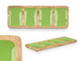 Giftdecor Bandeja Rectangular Madera Mango Verde 4 Espacios 46 x 3 x 17 cm (Set de 6)