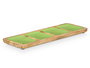 Giftdecor Bandeja Rectangular Madera Mango Verde 4 Espacios 46 x 3 x 17 cm (Set de 6)