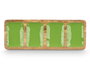 Giftdecor Bandeja Rectangular Madera Mango Verde 4 Espacios 46 x 3 x 17 cm (Set de 6)