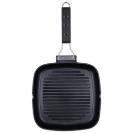 Quid Asador Cuadrado Aluminio Fundido Ebano 28 cm (6 Unidades)