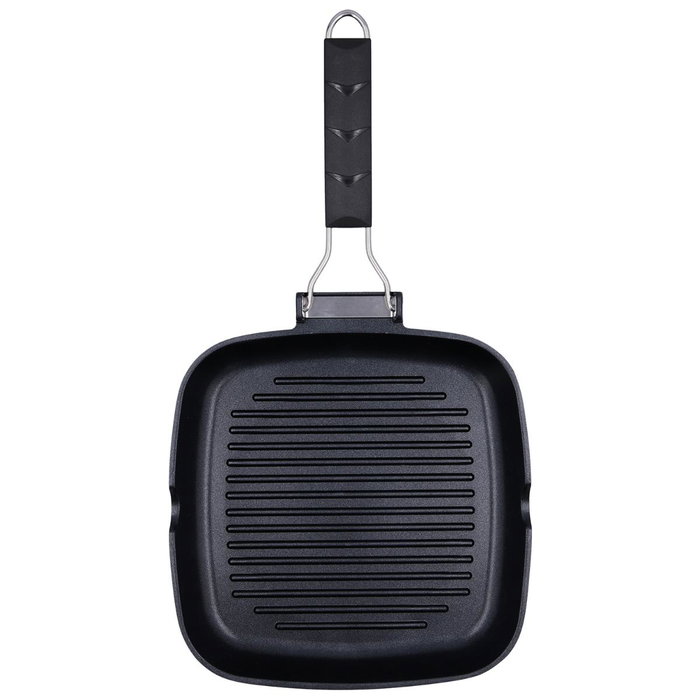 Quid Asador Cuadrado Aluminio Fundido Ebano 28 cm (6 Unidades) Quid Asador Cuadrado Aluminio Fundido Ebano 28 cm (6 Unidades)