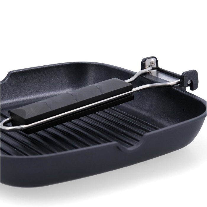 Quid Asador Cuadrado Aluminio Fundido Ebano 28 cm (6 Unidades) Quid Asador Cuadrado Aluminio Fundido Ebano 28 cm (6 Unidades)