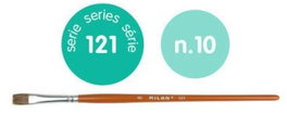 MILAN Pincel Escolar Plano Nº10 Serie 121 Pack de 6