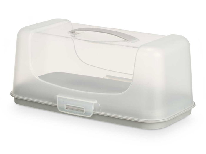 Leknes Portatarta Rectangular Gris 34x15x18 cm (Set de 12)