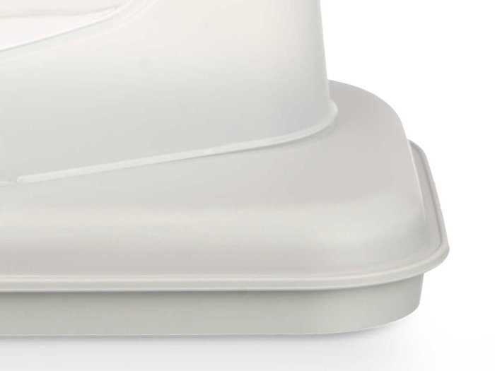 Leknes Portatarta Rectangular Gris 34x15x18 cm (Set de 12)