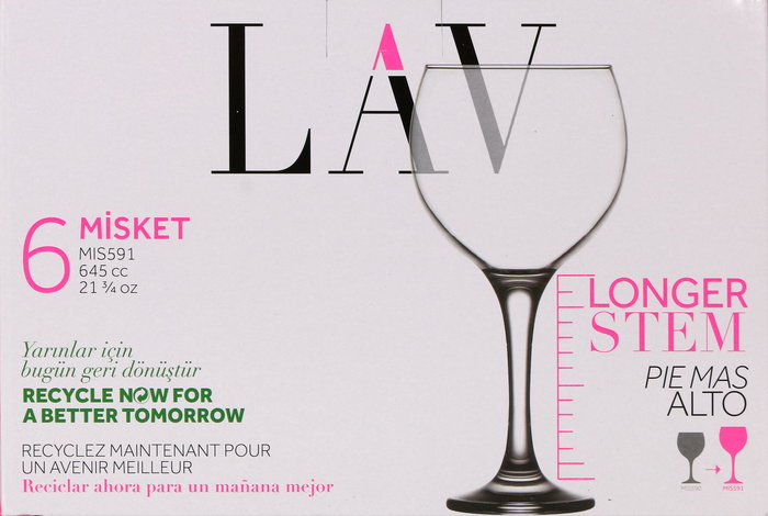 Lav Set 6 Copas Combin. Misket 645Cc (4 Cajas)