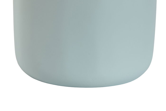 DKD Home Decor Jarrón de Gres Artesanal con Asa Azul Celeste