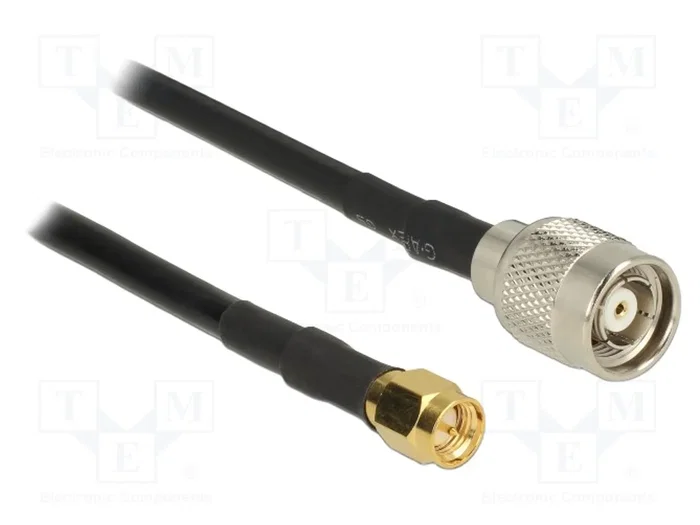 DeLOCK 89514 Cable Coaxial RG-58 C/U con conectores RP-TNC y SMA de 2,5 m