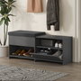 Hanah Home Zapatero Bench Antracita 120.3 cm Ancho x 51 cm Alto x 40.5 cm Profundidad | Organización y Diseño