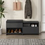 Hanah Home Zapatero Bench Antracita 120.3 cm Ancho x 51 cm Alto x 40.5 cm Profundidad | Organización y Diseño