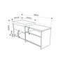 Hanah Home Zapatero Bench Antracita 120.3 cm Ancho x 51 cm Alto x 40.5 cm Profundidad | Organización y Diseño