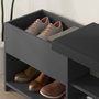 Hanah Home Zapatero Bench Antracita 120.3 cm Ancho x 51 cm Alto x 40.5 cm Profundidad | Organización y Diseño
