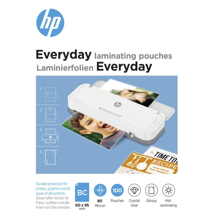HP Everyday Fundas para plastificar tarjetas de visita 80 micrones 100 unidades
