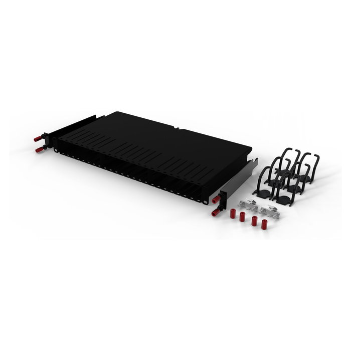 PATCHBOX Patchbox.one Patch-Panel-Gehäuse, Leerbox für bis zu 24 Kassetten, schwarz RAL 9005