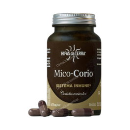 HIFAS DA TERRA Mico Corio+ Vit C Suplemento con Vitamina C y Coriolus Versicolor 70 Cápsulas