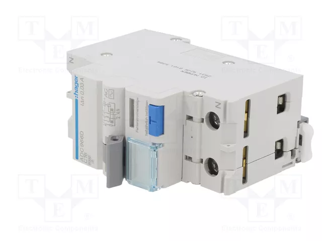 HAGER RCBO 16A 30mA 240VAC 1+N HAGER RCBO 16A 30mA 240VAC 1+N