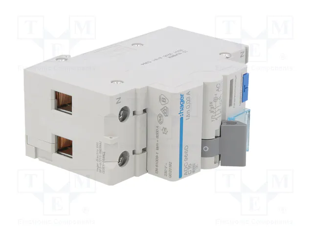 HAGER RCBO 16A 30mA 240VAC 1+N HAGER RCBO 16A 30mA 240VAC 1+N