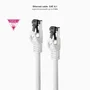 Nanocable 10.20.2000-L25-W Cable de Red Ethernet RJ45 Cat8.1 40 Gbps, 2 GHz, S/FTP, Blindaje SSTP, 25 cm, 0.25 m, Blanco