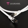 Nanocable 10.20.2000-L25-W Cable de Red Ethernet RJ45 Cat8.1 40 Gbps, 2 GHz, S/FTP, Blindaje SSTP, 25 cm, 0.25 m, Blanco