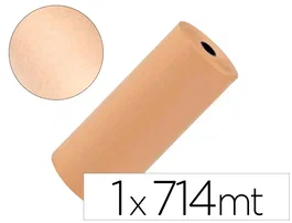 Liderpapel Bobina de Papel Kraft Marrón para Embalaje 70 g/m2, 1 m Ancho x 714 m Largo, 50 kg