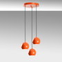 Opviq Lámpara de Araña Metálica Naranja 15 cm Diámetro, Altura Ajustable 45-111 cm
