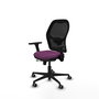 PIQUERAS Y CRESPO Silla de oficina Jorquera con mecanismo Sincro/Traslack, Morado y Negro