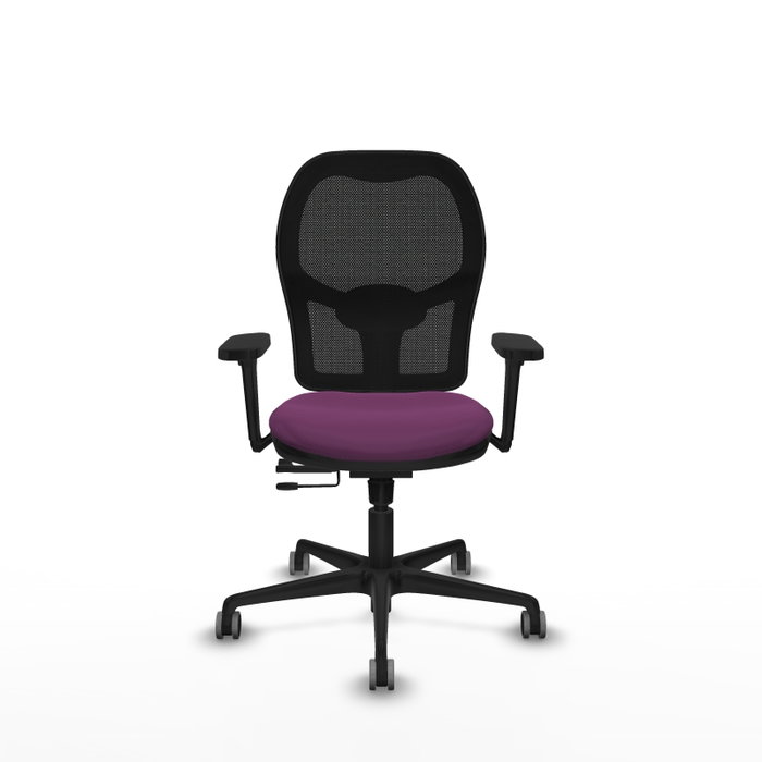 PIQUERAS Y CRESPO Silla de oficina Jorquera con mecanismo Sincro/Traslack, Morado y Negro