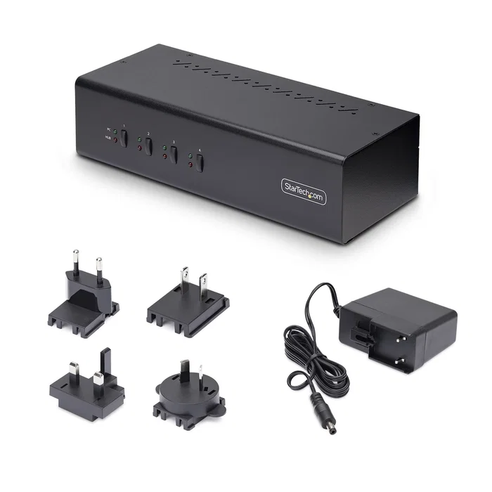 StarTech Switch KVM de 4 Puertos para 2 Monitores DisplayPort 4K 60Hz StarTech Switch KVM de 4 Puertos para 2 Monitores DisplayPort 4K 60Hz