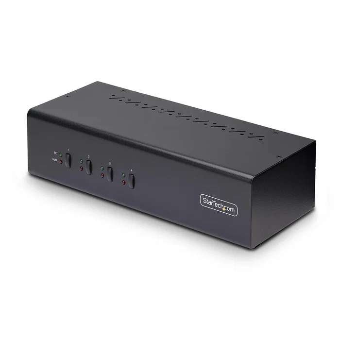 StarTech.com Switch KVM de 4 Puertos con 2 Monitores DisplayPort, 4K 60Hz, 2x USB 3.0, 2x USB 2.0, Control por Botones y Teclas de Acceso Rápido, TAA StarTech.com Switch KVM de 4 Puertos con 2 Monitores DisplayPort, 4K 60Hz, 2x USB 3.0, 2x USB 2.0, Control por Botones y Teclas de Acceso Rápido, TAA