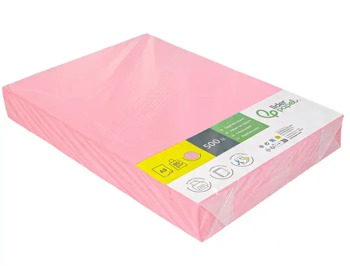 Liderpapel Papel de color Rosa Din A3 80 g, 500 hojas