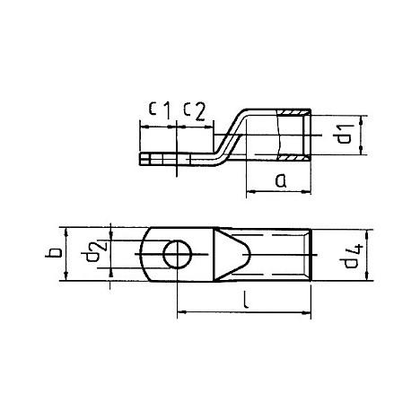 Gustav Klauke GmbH KLAU Rohrkabelschuh 70qmm para 7SG8 con orificio de visión