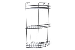 DKD Home Decor Estante de Metal Gris para Ducha con 3 Estanterías