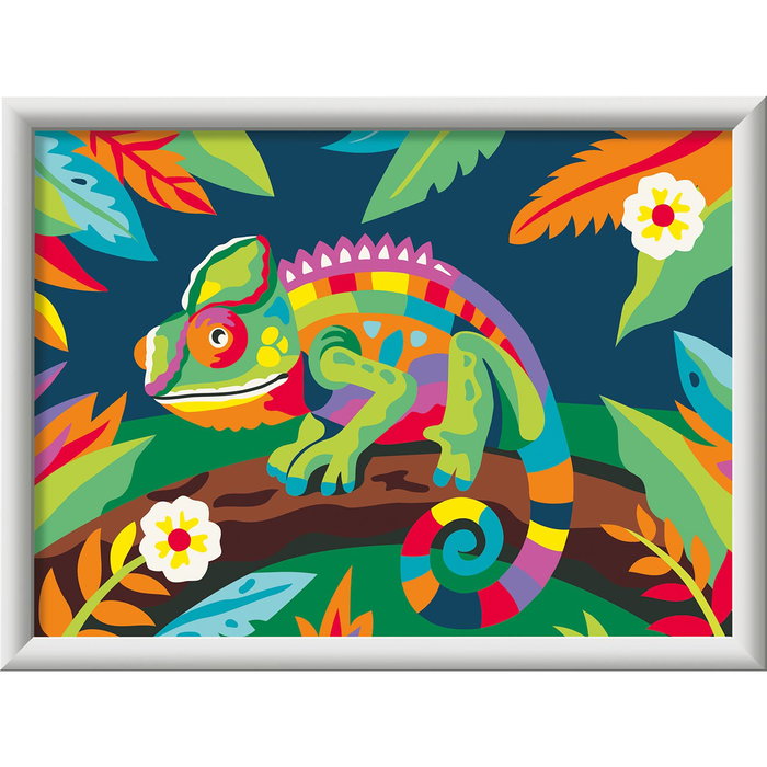 Ravensburger Creart Serie D Camaleón Colorido 12023260 - Kit de Pintar por Números con Diseño de Camaleón, Diversión Artística para Niños de +7 Años