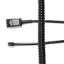 JPL BL-01+P Cable en espiral de 2 metros, Negro, Compatible con Plantronics QD, Conectores QD y RJ-11