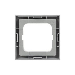 BUSCH-JAEGER BJ 1721-183K Future Linear Alusilber, Marco para mecanismo interruptor de luz, 1 módulo