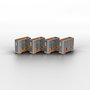 Lindy 40453 - Bloqueador de Puertos USB Tipo A con Llave, 4 Bloqueadores + 1 Llave, Color Naranja, ABS, 5 Piezas