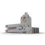 Lindy 40453 - Bloqueador de Puertos USB Tipo A con Llave, 4 Bloqueadores + 1 Llave, Color Naranja, ABS, 5 Piezas