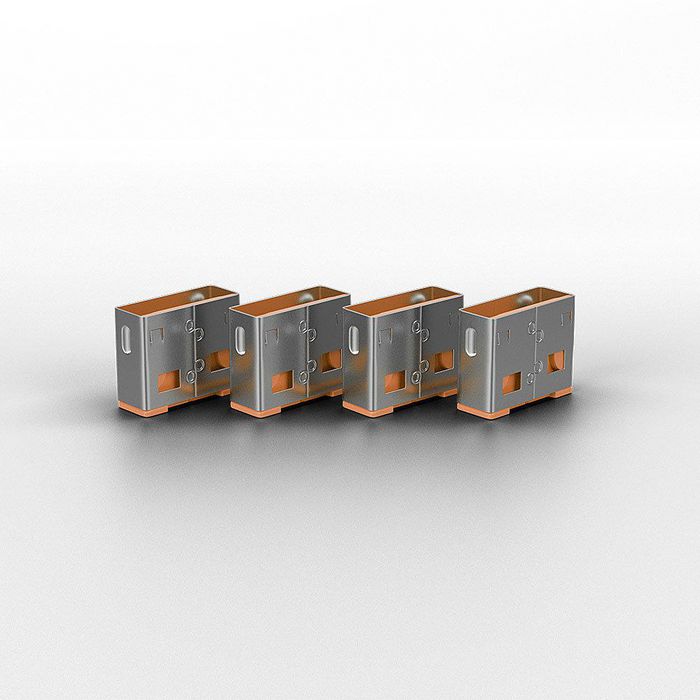 Lindy Bloqueador de Puertos USB - Pack de 4, Código de Color: Naranja