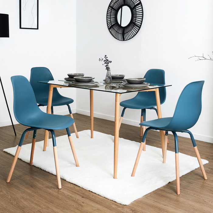 Home Deco Factory Silla Phenix Azul Canard Estilo Escandinavo