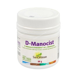SURA VITASAN D-Manocist Probiotic 50Grs. Suplemento D-Manosa Arándano Lactobacillus para Vías Urinarias