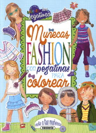 Susaeta Ediciones, Muñecas Fashion con Pegatinas para Colorear