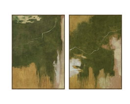 DKD Home Decor Cuadro Lienzo Abstracto Surtido de 2 Piezas 100x4x140 cm