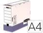 Fellowes Caja archivo definitivo A4, Cartón reciclado 100%, Lomo 100 mm, Montaje automático, Color azul