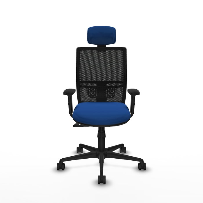 PIQUERAS Y CRESPO Silla de oficina Yunquera con mecanismo Sincro, Azul y Negro PIQUERAS Y CRESPO Silla de oficina Yunquera con mecanismo Sincro, Azul y Negro