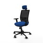 PIQUERAS Y CRESPO Silla de oficina Yunquera con mecanismo Sincro, Azul y Negro