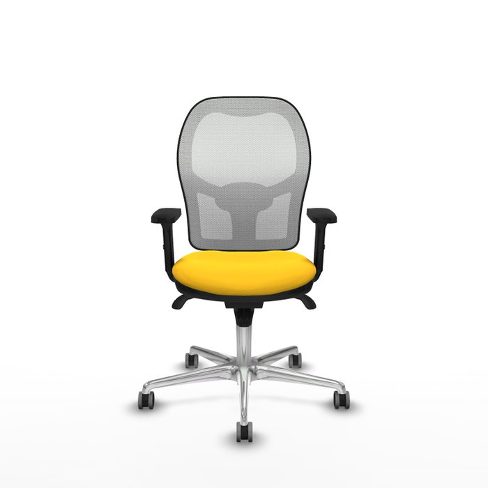 PIQUERAS Y CRESPO Silla de oficina Jorquera con mecanismo Sincro, Amarillo y Blanco